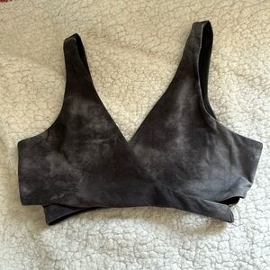 Hollister’s gilly hicks sports bra, cross front style with grey marbling